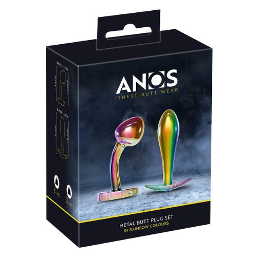 Anos Rainbow Metal Butt Plug Set from Nice 'n' Naughty