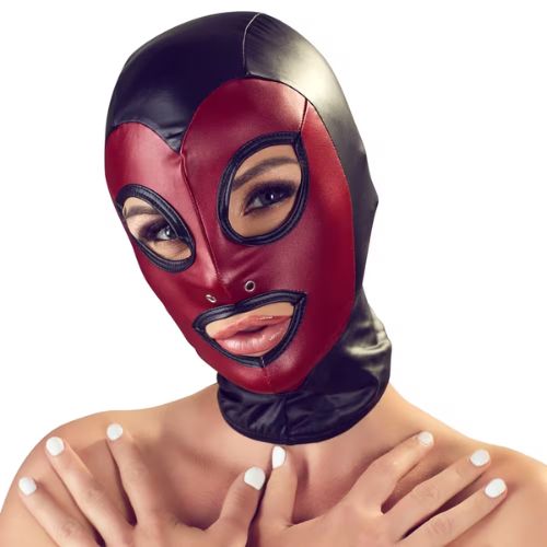 Bad Kitty Two Tone Head Mask Black/Red from Nice 'n' Naughty