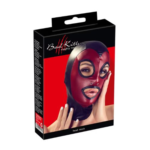 Bad Kitty Two Tone Head Mask Black/Red from Nice 'n' Naughty