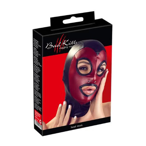 Bad Kitty Two Tone Head Mask Black/Red from Nice 'n' Naughty