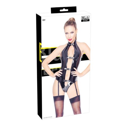 Black Level Buckled Vinyl Body Black from Nice 'n' Naughty