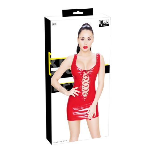 Black Level Laced Vinyl Dress Red from Nice 'n' Naughty