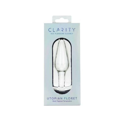 Clarity Utopian Floret Glass Butt Plug from Nice 'n' Naughty