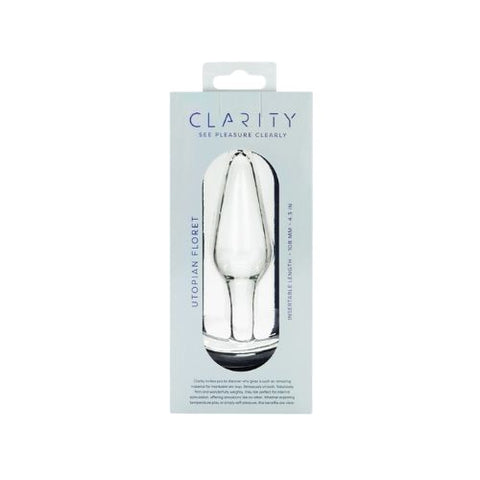 Clarity Utopian Floret Glass Butt Plug from Nice 'n' Naughty