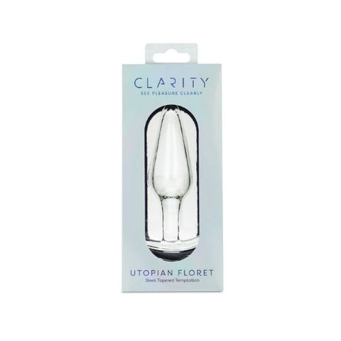 Clarity Utopian Floret Glass Butt Plug from Nice 'n' Naughty