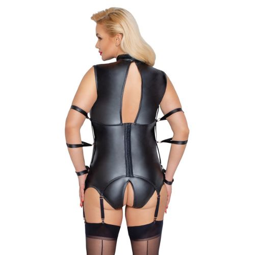Cottelli Bondage Plus Basque Black from Nice 'n' Naughty