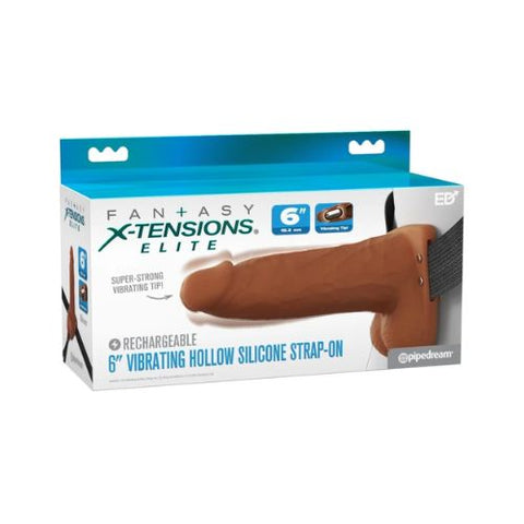 Fantasy X-Tensions Elite Vibrating Silicone Hollow Strap-On