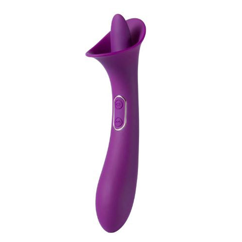 Honey Play Box Adele Clit Licking Tongue Vibrator with G Spot Stimulator Purple Silicone from Nice 'n' Naughty