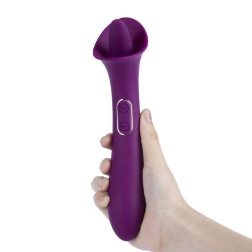 Honey Play Box Adele Clit Licking Tongue Vibrator with G Spot Stimulator Purple Silicone from Nice 'n' Naughty