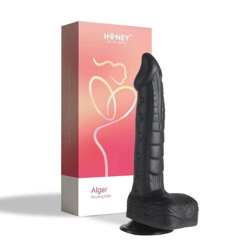 Honey Play Box Alger Thrusting Dildo Brown Silicone from Nice 'n' Naughty