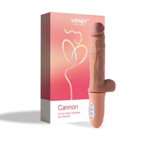 Honey Play Box Cannon Thrusting & Rotating 10 Inch Dildo Handheld Sex Machine from Nice 'n' Naughty