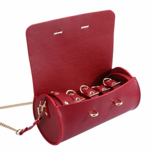 Honey Play Box Kinky Play Box Federico Luxurious Leather Restraint Kit Red from Nice 'n' Naughty