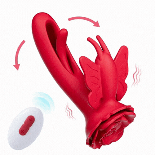 Honey Play Box Layla Rosy Butterfly Clit & Flapping G-Spot Vibrator from Nice 'n' Naughty