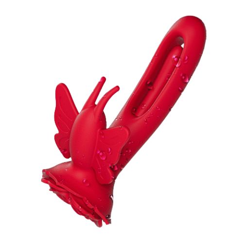 Honey Play Box Layla Rosy Butterfly Clit & Flapping G-Spot Vibrator from Nice 'n' Naughty