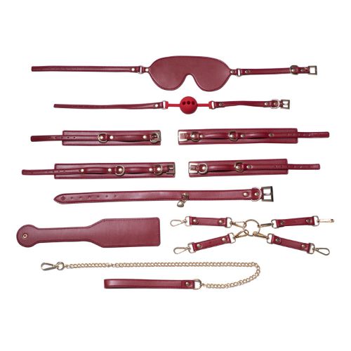 Honey Play Box Red Passion Luxurious Restraint Kit Genuine Leather from Nice 'n' Naughty
