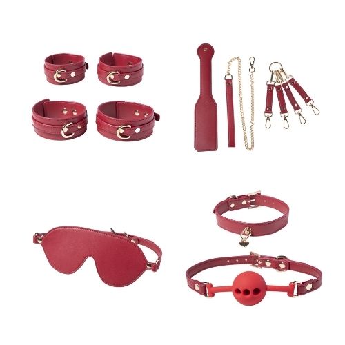Honey Play Box Red Passion Luxurious Restraint Kit Genuine Leather from Nice 'n' Naughty