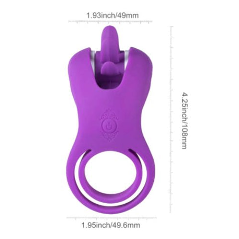 Honey Play Box Roxy - Dual Clit Flicker Vibrating Cock Ring from Nice 'n' Naughty