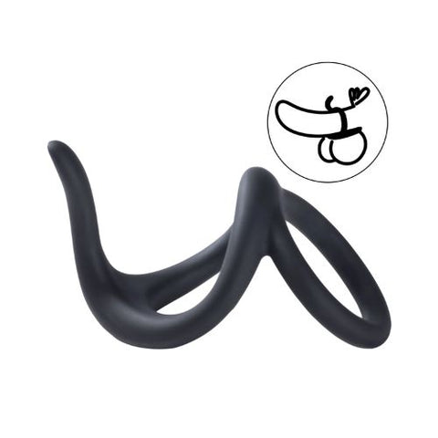 Honey Play Box Van Dual Penis Ring Erection Enhancing Cock Ring from Nice 'n' Naughty