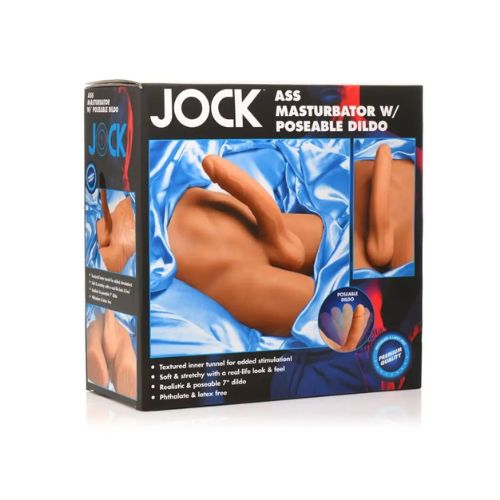 JOCK Ass Masturbator w/ Poseable Dildo Light Skin Tone from Nice 'n' Naughty