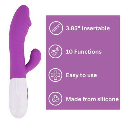 Jessica Rabbit Semi-Realistic Rabbit Vibrator Purple from Nice 'n' Naughty