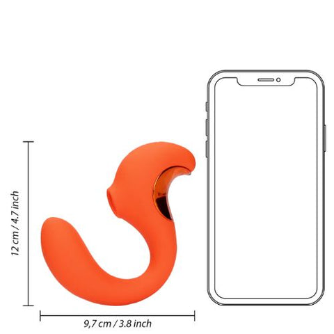 Loveline G-Spot Vibrator with Clitoral Pulse Wave - Untamed Orange from Nice 'n' Naughty