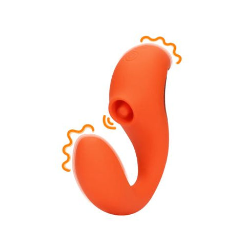Loveline G-Spot Vibrator with Clitoral Pulse Wave - Untamed Orange from Nice 'n' Naughty