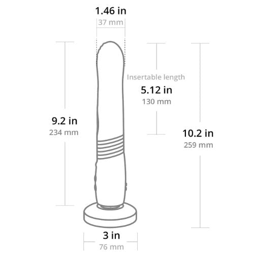 Lovense Gravity Remote Control Thrusting Dildo from Nice 'n' Naughty