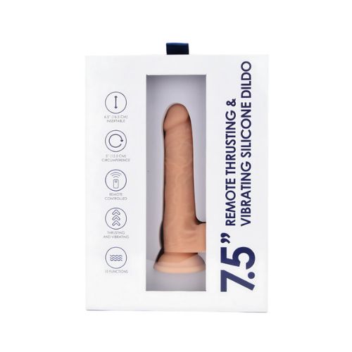 Loving Joy Remote Thrusting & Vibrating Dildo Light Skin Tone Silicone from Nice 'n' Naughty