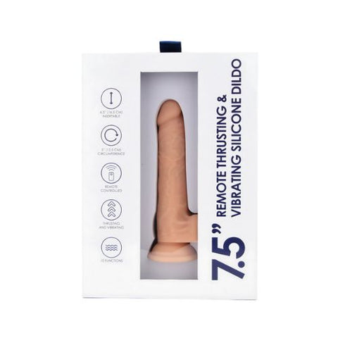 Loving Joy Remote Thrusting & Vibrating Dildo Light Skin Tone Silicone from Nice 'n' Naughty