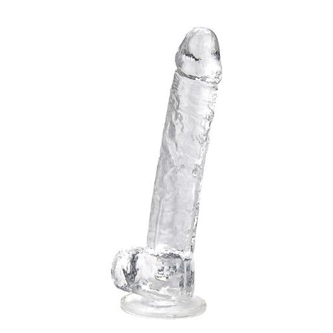 Loving Joy Crystal Dildo with Balls Clear from Nice 'n' Naughty