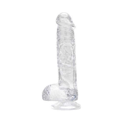 Loving Joy Crystal Dildo with Balls Clear from Nice 'n' Naughty