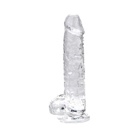 Loving Joy Crystal Dildo with Balls Clear from Nice 'n' Naughty
