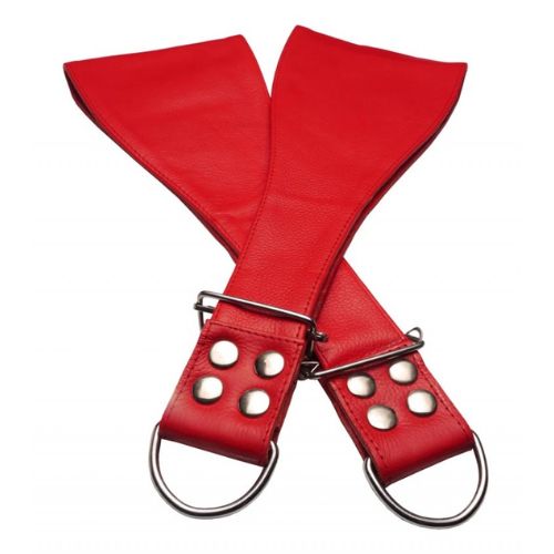 M & K Leather Boot Restraints Red from Nice 'n' Naughty
