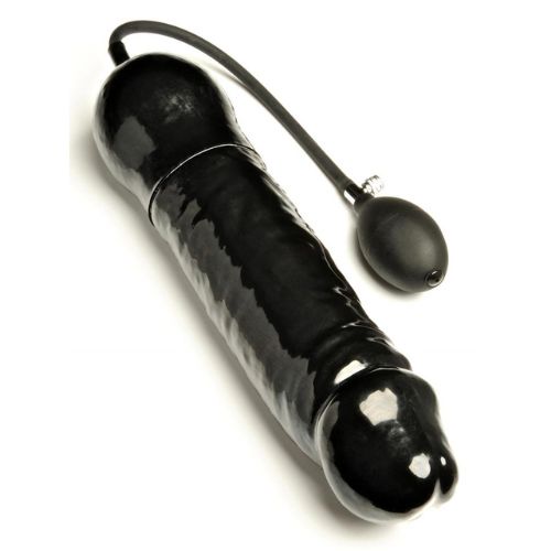 M&K Stretch Pump XXX Large Giant Inflatable Dildo Black from Nice 'n' Naughty