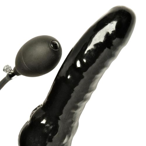 M&K Stretch Pump XX Large Giant Inflatable Dildo Black from Nice 'n' Naughty