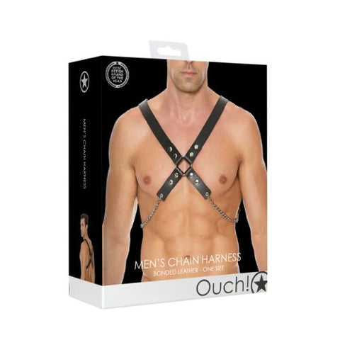 Ouch! Leather Chain Harness from Nice 'n' Naughty