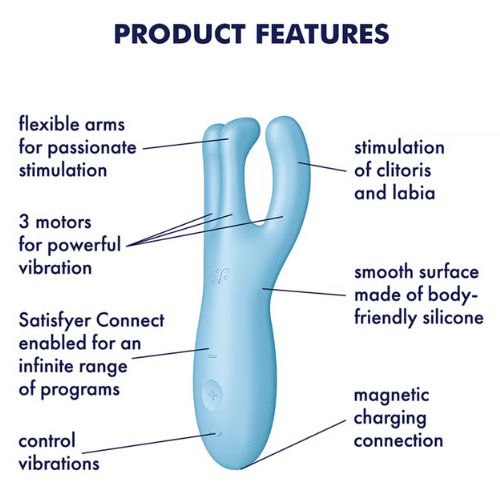 Satisfyer Threesome 4 Blue from Nice 'n' Naughty