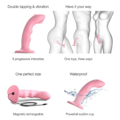 Strap On Me Tapping Dildo Pink from Nice 'n' Naughty