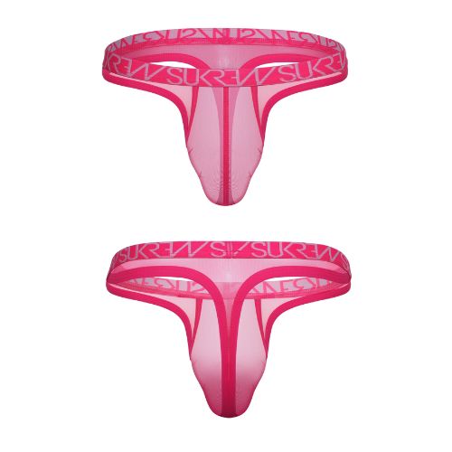 Sukrew Underground  Sheer Low-Rise Thong Electric Pink from Nice 'n' Naughty