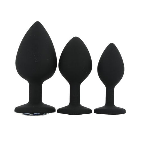 Toosh Silicone Butt Plug Set Black from Nice 'n' Naughty