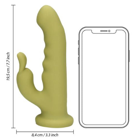 Ultra Soft Silicone Rotating Rabbit Vibrator Spring Sage from Nice 'n' Naughty