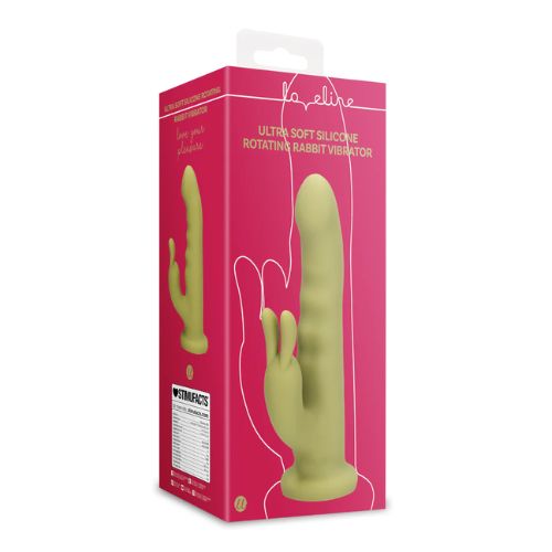 Ultra Soft Silicone Rotating Rabbit Vibrator Spring Sage from Nice 'n' Naughty