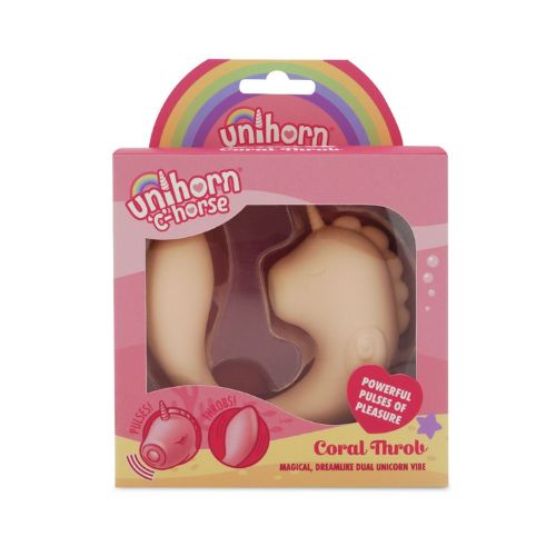 Unihorn C Horse Coral Throb Clitoral Vibrator Pink from Nice 'n' Naughty
