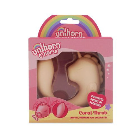 Unihorn C Horse Coral Throb Clitoral Vibrator Pink from Nice 'n' Naughty