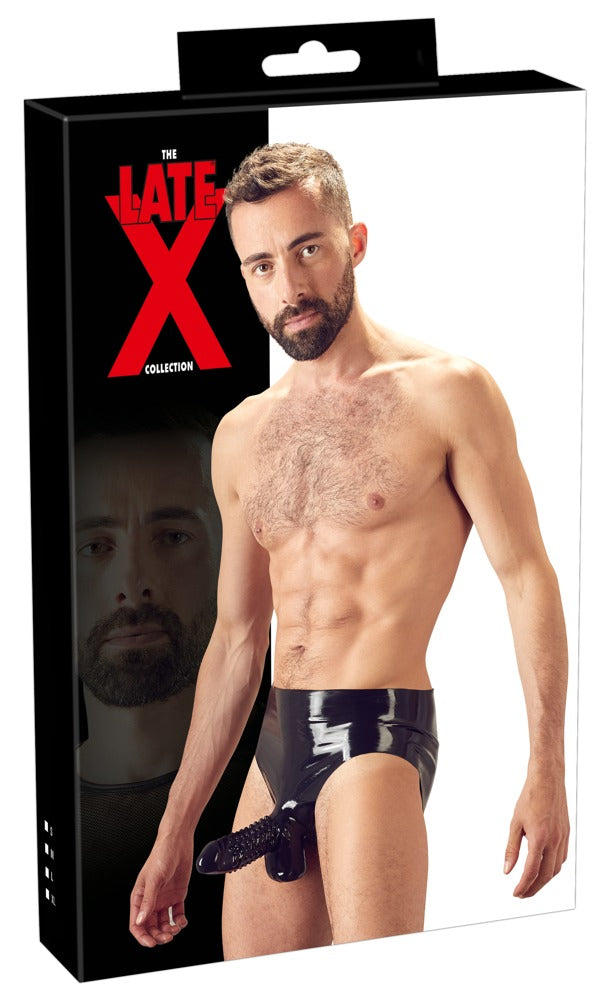 Late X Latex Pants With Penis Sleeve