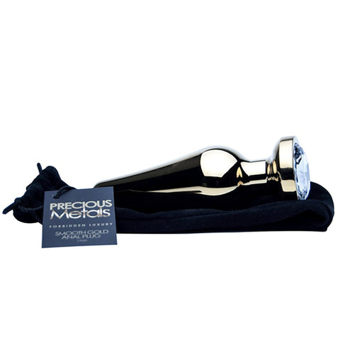 Precious Metals Gold Jewelled Anal Plug